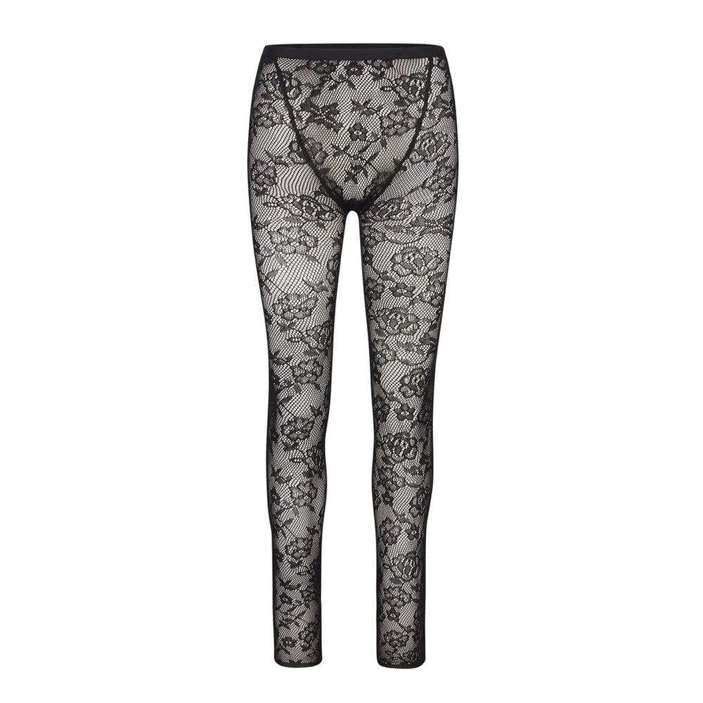 Skims Knit Lace Leggings - Onyx Size Small